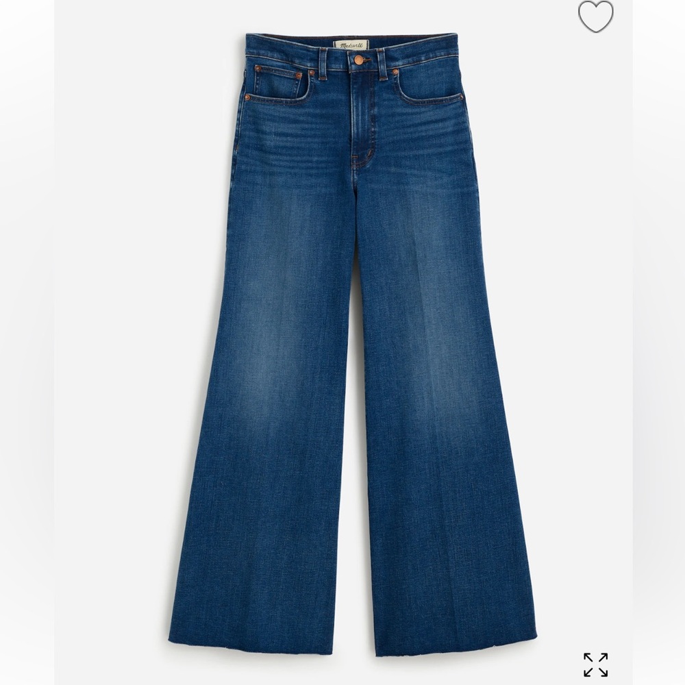 Madewell Blue Flare Wide Leg Jeans